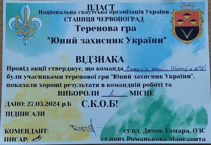 Юний захисник України