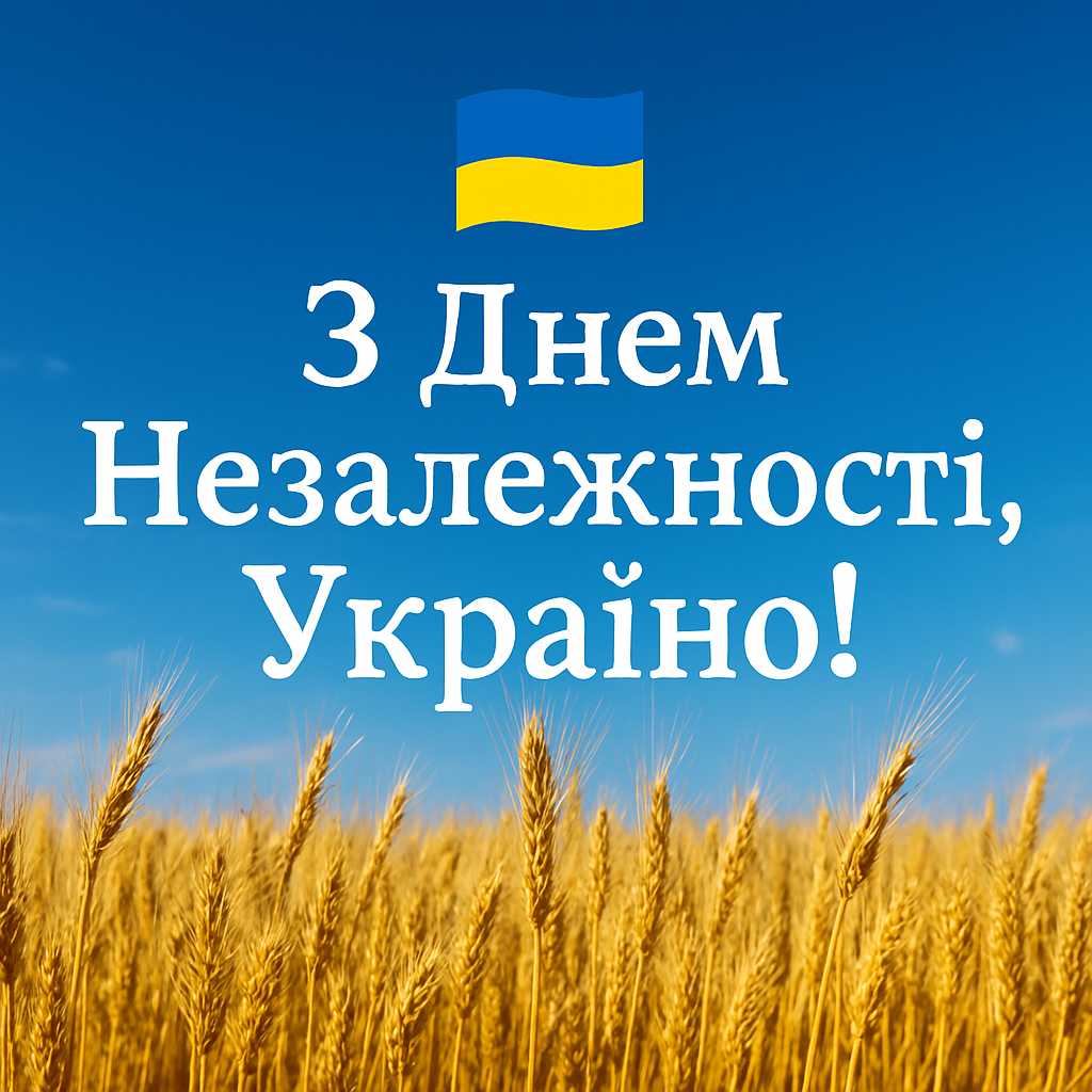 З ДНЕМ НЕЗАЛЕЖНОСТІ УКРАЇНИ