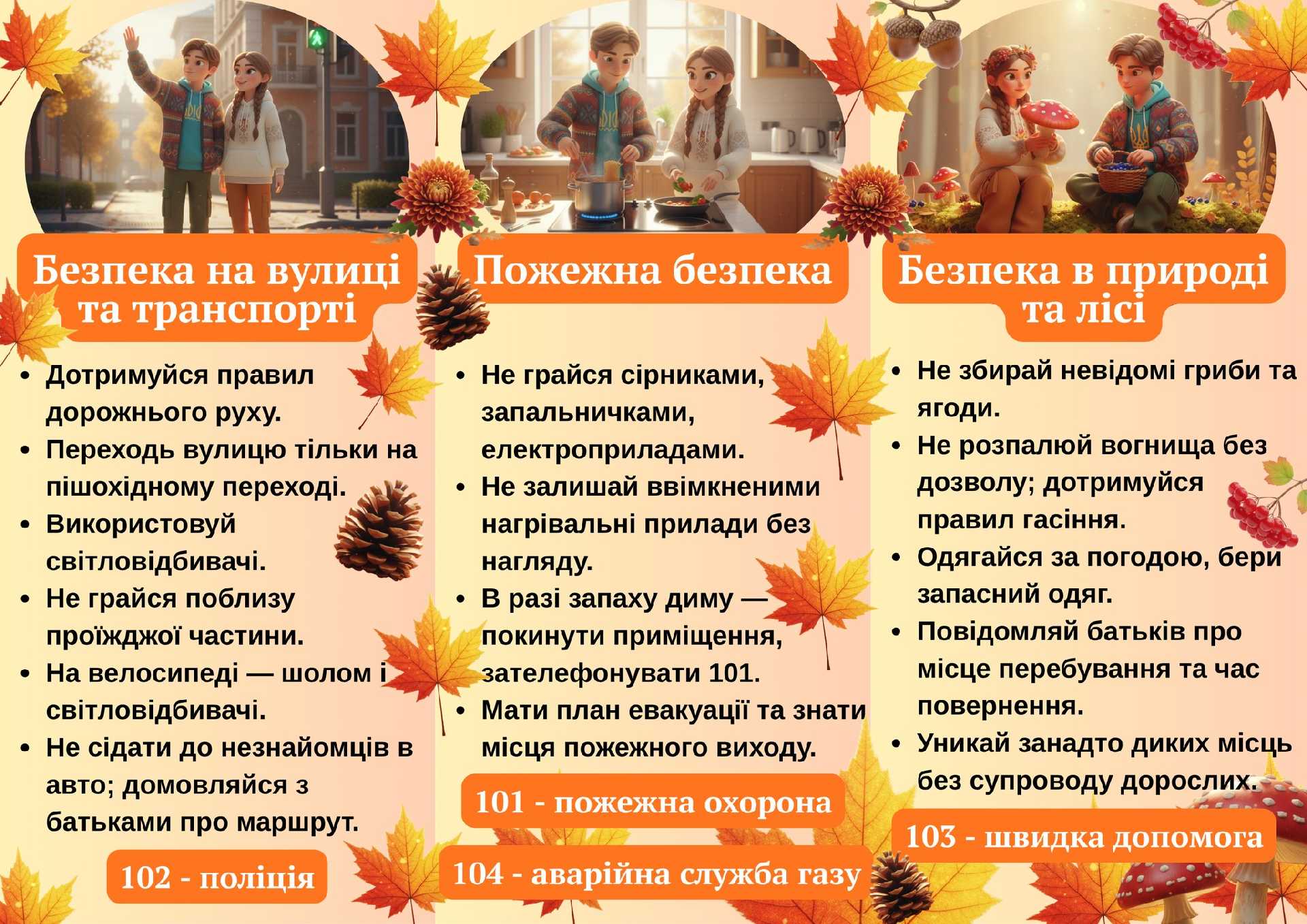 БЕЗПЕЧНІ ОСІННІ КАНІКУЛИ