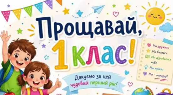 Перший рік навчання позаду і попереду яскраве літо учнів 1-В класу!