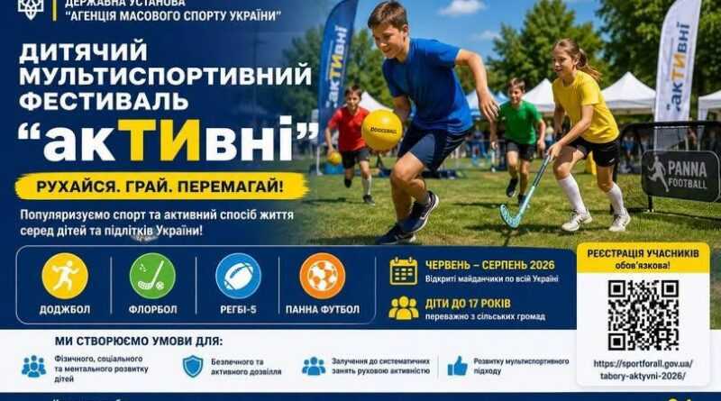 Фізкультурно – оздоровчий захід “Дитячий мультиспортивний фестиваль “акТИвні”