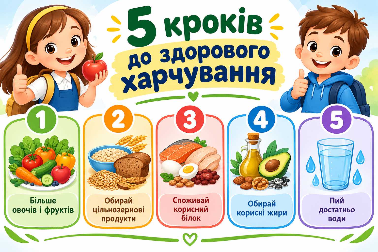 Інформаційно-просвітницьку кампанію «5 кроків до здорового харчування»