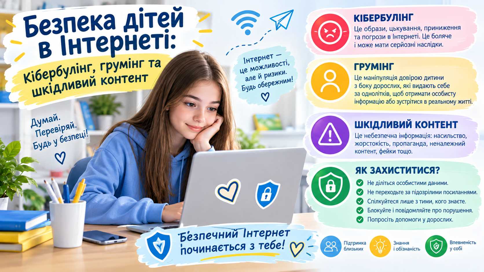 Безпека дітей в Інтернеті: кібербулінг, грумінг та шкідливий контент