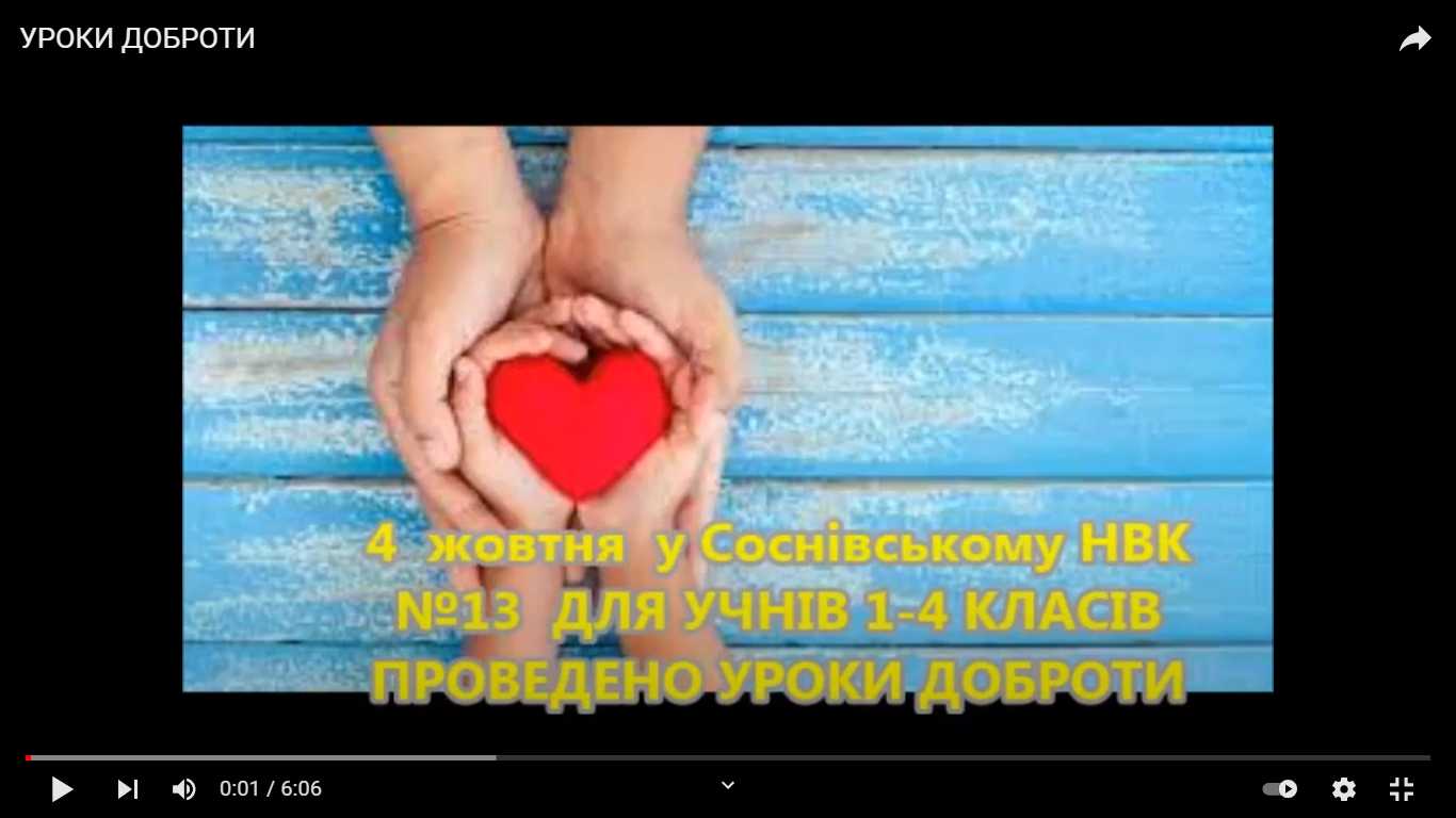 Уроки доброти у 1-4 класах