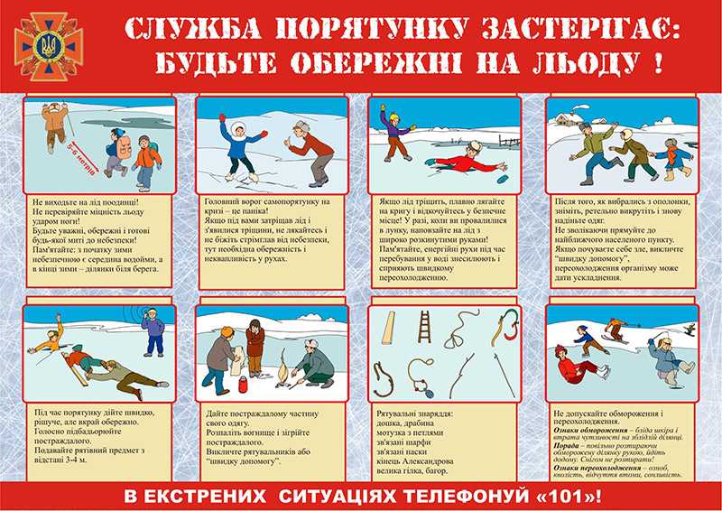 Будьте обережні на льоду!