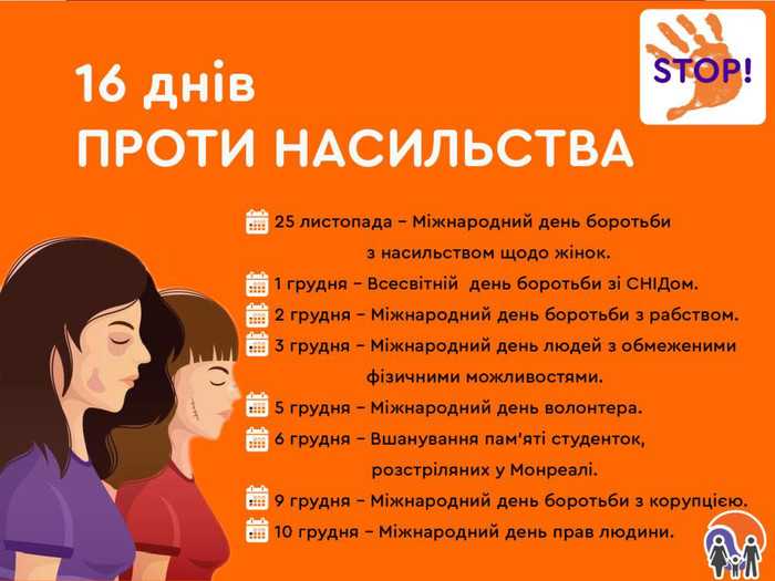 ВСЕУКРАЇНСЬКА АКЦІЯ «16 ДНІВ ПРОТИ НАСИЛЬСТВА»